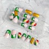 24Pcs St. Patrick's Day Press on Nails Square Short Shamrocks