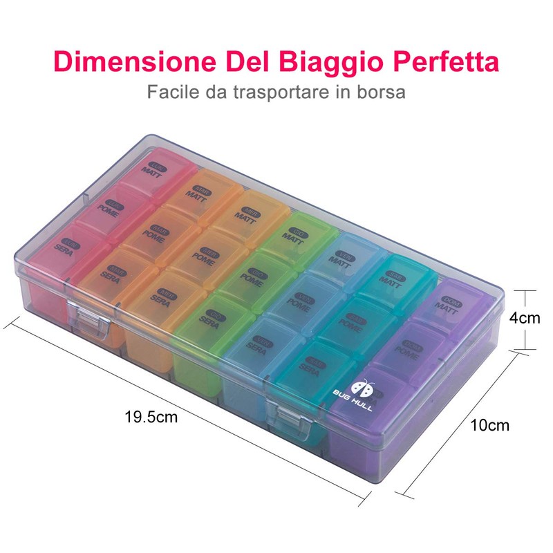 BUG HULL 7 Day Pill Organiser 21 IT