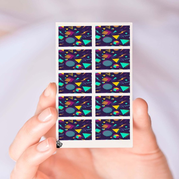 Retro 80's Geometric Large Pattern Clear Vinyl (Cut, Peel, &