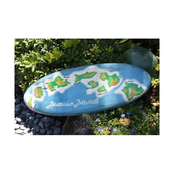 Tikimaster "HAWAIIAN ISLAND CHAINS" SURF SIGN 32" - HAWAII