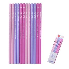 Personalized Pencils Mitsubishi Pencil Uni Palette Easy-to-Write Kakikata Pencil B-6B 1 Dozen 6 Colors Selectable Package Gungungun (B, Regular Package, Lavender) Personalized Pencils Mitsubishi