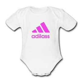 ADILAD ADILASS Designer Cute unique original babygrow baby vest grow bodysuit cotton ideal christmas gift funny xmas present (Pink (Adilass), 3-6 Months)