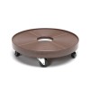 DeVault Enterprises Plastic 16-inch Plant Dolly with Hole - Espresso