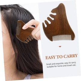 Mikinona Hair Scalp Sc Round Edges and Corners Wooden Massage Comb for Home and Travel