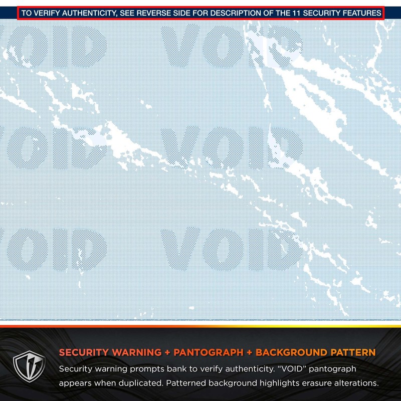 DocuGard Standard Blue Marble Middle Check, 24 lb, 8.5 x