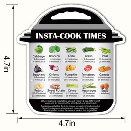 Kitchen Conversion Chart Cooking-Time Magnet - Air Fryer Magnetic Cheat Sheets Instant Pot Decals Refrigerator Magnets (Instant Pot & Air Fryer)