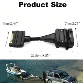 2 Pcs 7-Pin Flat Plug to 12-Pin Socket Professional Male/Female Adaptor, Universal Trailer Connector Car Accessories, Socket for Caravan Connector 4wd