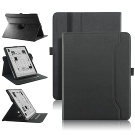 TOPCASE Case for BOOX Go 10.3 Inch 2024 Tablet, Can Rotate 360° Smart Case, with Pen Holder and Stand Function, Black