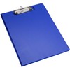 Morgan A4 Blue Foldover Clipboard Solid Hardback PVC Cover With