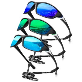 KALIYADI Polarized Sunglasses-Men Sports Sun-glasses: Mens Sunglasses Polarized UV Protection for Fishing Driving Cycling