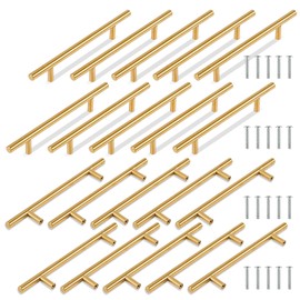 TRIXES 20 Pcs Gold 200mm Wide T Handle for Cabinet Door Drawer
