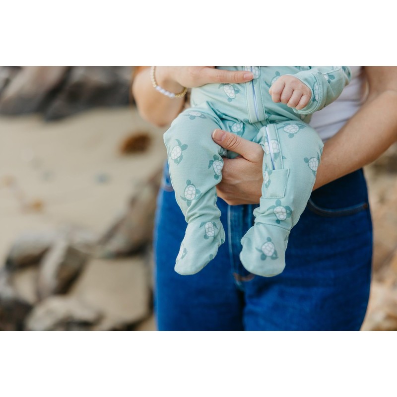 Copper Pearl Zip-up Footie Wade