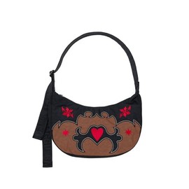 BAGGU Medium Nylon Crescent Bag - Western Appliqué