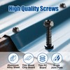 ANCHOREASE #8×5/8″ Sheet Metal Screws 100Pcs, 410 Stainless Steel Black