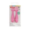 Nuby Silicone Easy Grip Fork & Spoon Set, 12+m in