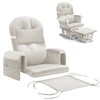 MABOZOO 6 PCS Glider Rocker Replacement Cushions with Storage Side