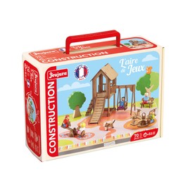 Jeujura - Playground - 70 Pieces - Construction Games in Cardboard Case - From 5 Years - Agility - Creativity - Handling - Catalogue Included - 8060