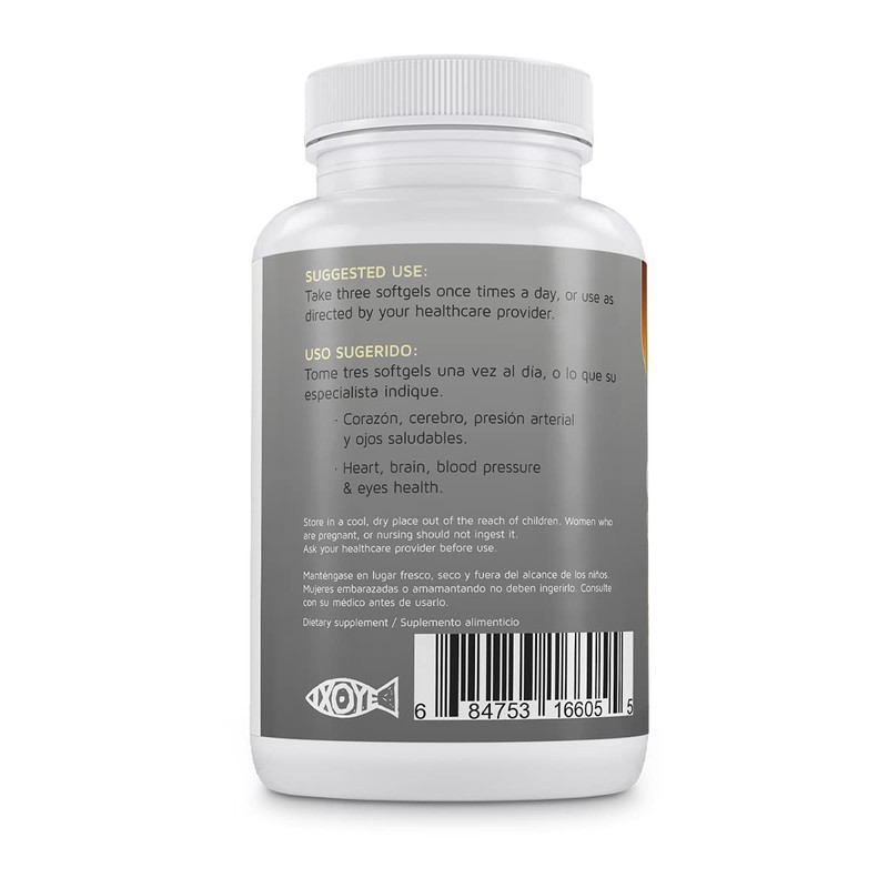 Betel Natural Premium Omega 3 Fish Oil EPA/DHA Aceite de