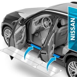 uProtect Car Door Sill Protector for Nissan Townstar I 2022-2025 - Protective Film Car Door Accessories Trim Paint Protection Film Transparent