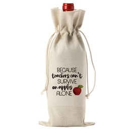 XFW Teacher Gifts Wine Bag Teacher Appreciation Gifts for Women Men Teacher Thank You Gifts from Student Teacher Retirement Gifts End of the Year Teacher Gifts