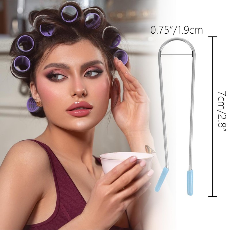 DDRAUY 20Pcs Hot Curler Clips Replacement Kit, Stainless Steel, Hot