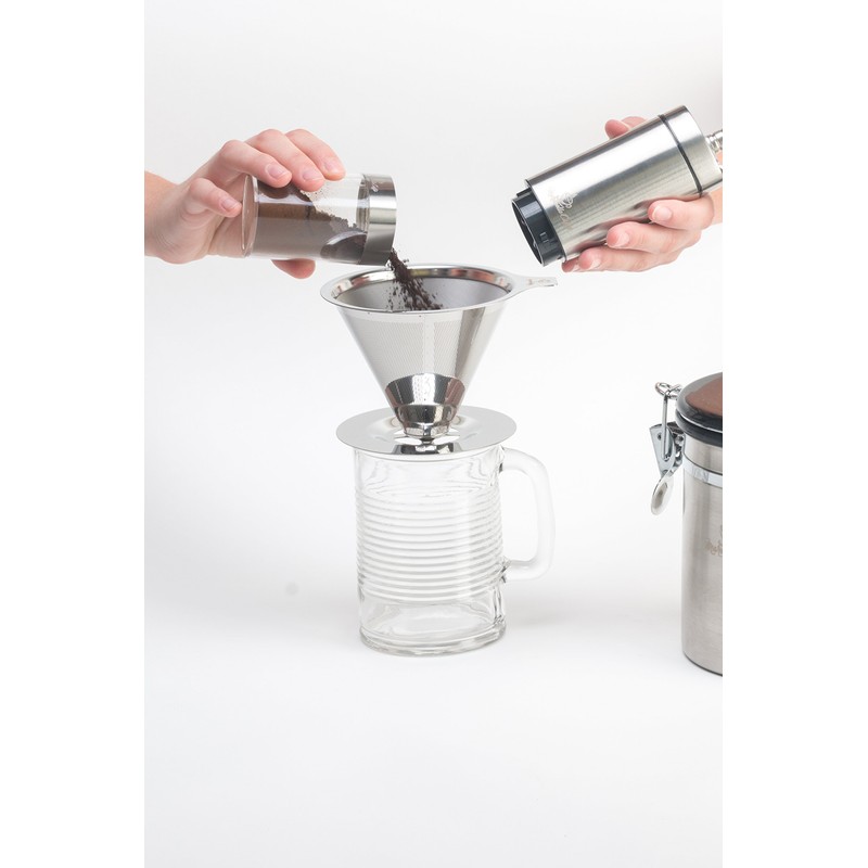 Maranello Caffé Pour Over Coffee Dripper Stainless Steel Reusable Drip
