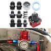 Vkinman Fuel Pressure Regulator 6AN, Black-Red Fuel Adjustable Universal Pressure