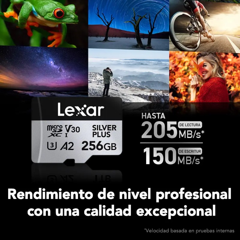 Tarjeta De Memoria Lexar 1066x Microsdxc 256gb Celular Dron