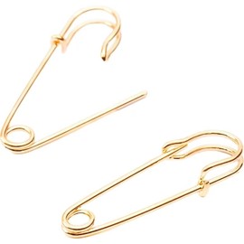 Unique Safety Pin Earrings Design Earrings for Unisex Minimalist Fashion Jewelry (Golden, One Size)