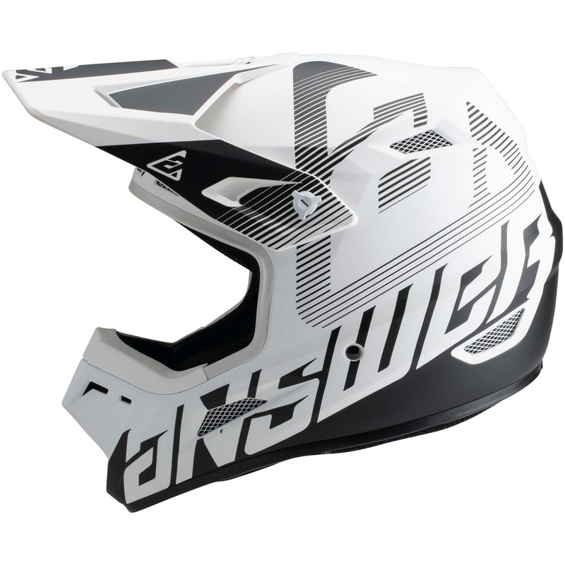 Answer Racing 447755 A23 AR1 V2 Bold Helmet: White/Black, Youth