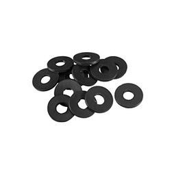 sourcingmap Rubber Flat Washers 16mm OD 6mm ID 1.5mm Thickness for Faucet Pipe Water Hose, Pack of 10
