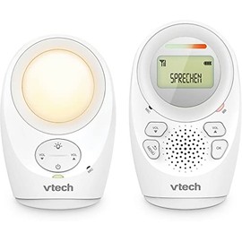 VTech Digital Audio Baby Monitor DM1211 - With DECT Technology, Intercom Function, LCD Volume Display, Temperature Sensor, Night Light and More - Parent and Baby Unit