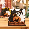 Halloween Napkin Holder, Black Cat Ghost Pumpkin Wood Napkin Holders