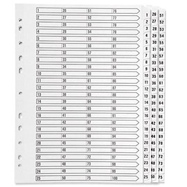 Q-Connect 1-75 Index Multi-Punched Reinforced Board Clear Tab A4 White