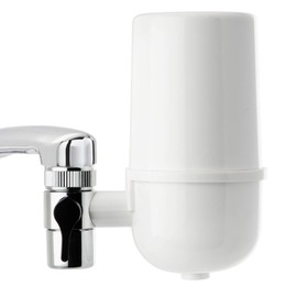 iSpring DF1-WT Faucet Water Filter for Kitchen, Bathroom, or RV Sink, 500 Gallons Long Life, White with Aerator