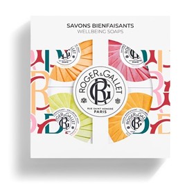 ROGER & GALLET | The Classics Wellbeing Mini Soaps Gift Set | Assorted Perfumed Soaps: Osmanthus Flower, Orange Wood, Neroli, Rose