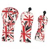 3Pcs Golf Club Head Cover Oxford Cloth British Flag Golf