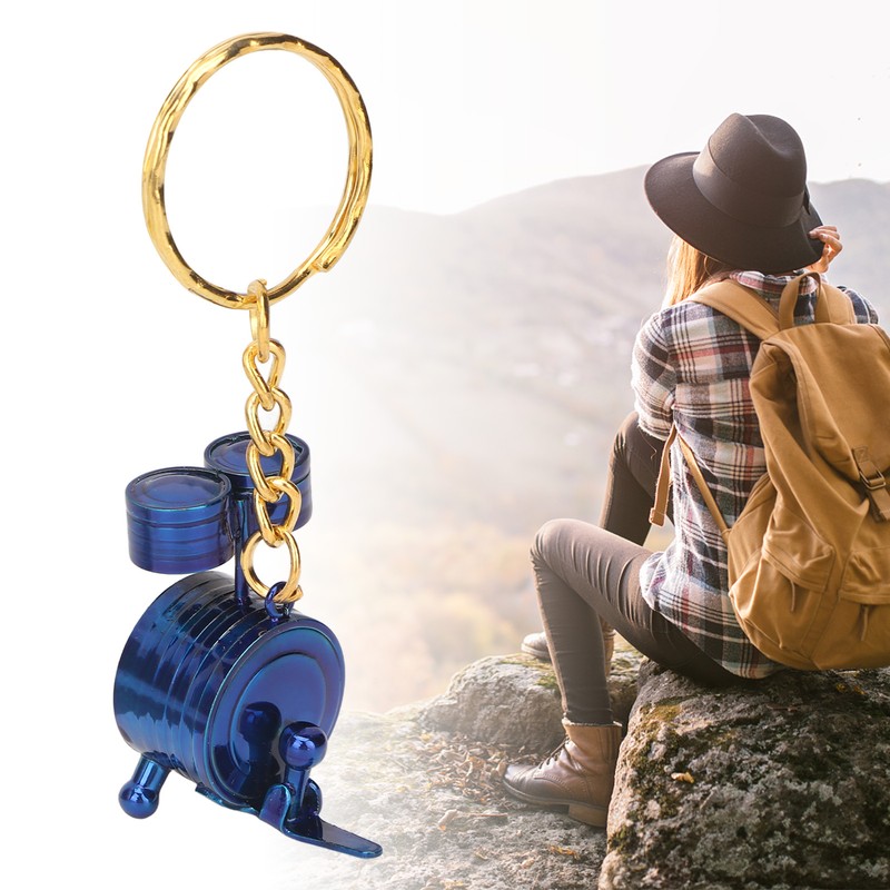 Mini Drums Keychain Attractive High Strength Metal Portable Mini Instrument