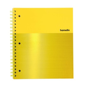 Hamelin 1 Subject 8.5x11 Graph Ruled Spiral Bound Notebook SUNSHINE Yellow 3-PACK