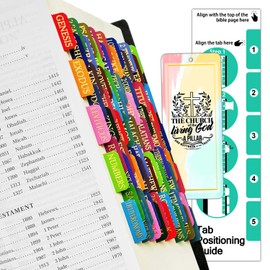 Bible Tabs(Colorful Gold Foil), 80 Tabs, Laminated, Book Tabs for Women and Men, Large Print Christian Gift for, Easy to Read and Apply Bible Journaling Tabs