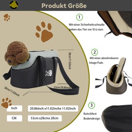 Winter Sling Dog Cat Carry Bag Adjustable Portable Dog Carrier Bag Widened Thickened Transport Bag Breathable Pet Bag Safety Belt Dog Bag Pet Outdoor