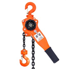 SALUINOKI Lever Chain Hoist 1650lbs 10ft 3/4 ton Come Along Ratchet Puller Hoists for Heavy Duty Lifting