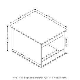 Furinno Peli Top Opening Litter Box Enclosure in Solid White