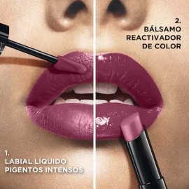 L'oréal Paris Lipstick Infallible 24hr X3 Dos Pasos Acabado Brillo Color 215 WINE O CLOCK