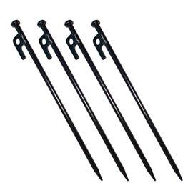 12-Pack of Heavy-Duty Metal Tent Stakes, 12 Inches Long, Strong and Resistant to Bending, for Camping Tents and Stage Curtain Fixing