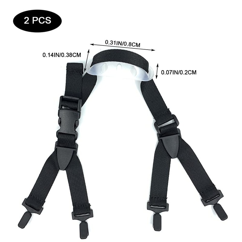 2 Pcs Hard Hats with Chin Strap - Compatible with