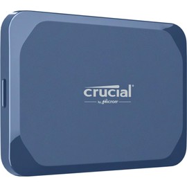 Crucial X10 - SSD - Encrypted - 1 TB - External (Portable) - USB 3.2 Gen 2x2 (USB-C Connector) - 256-bit AES - Matte Blue
