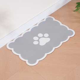 Ralxion Scalloped Dog Feeding Mat, Absorbent Mats for Dog Food and Water Bowl, Dispenser, Cute Elegant Aesthetic Preppy Sage Green Scallop Pet Placemat for Dogs, Cats, Puppy Accessories, 14" X 19”