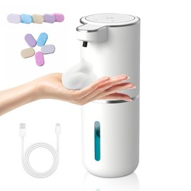 Zevani Automatic Soap Dispenser, Touchless Soap Dispenser, Automatic Hand Soap Dispenser, Foaming Automatic Soap Dispenser, Soap Dispenser for Bathroom, Kitchen + Pack of 10 Foaming soap Tablets