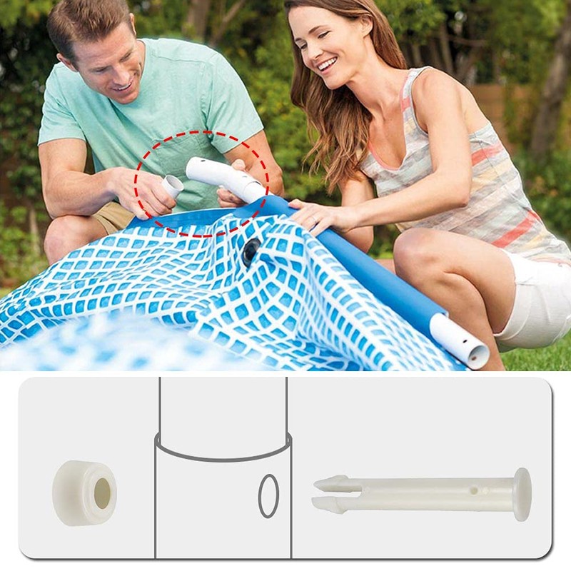 ZDNT 10 Pieces Plastic Pool Joint Pins Set Plastic Replacement